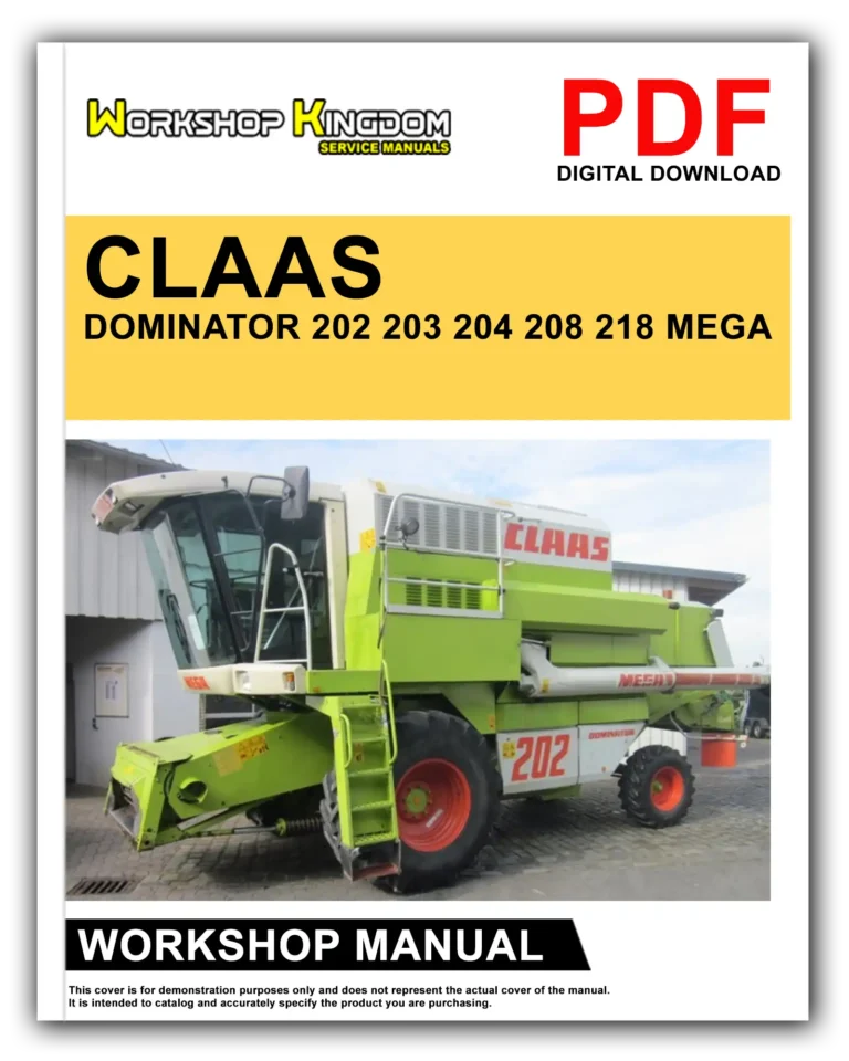 CLAAS DOMINATOR 202 203 204 208 218 Workshop Repair Service Manual – English – PDF Download