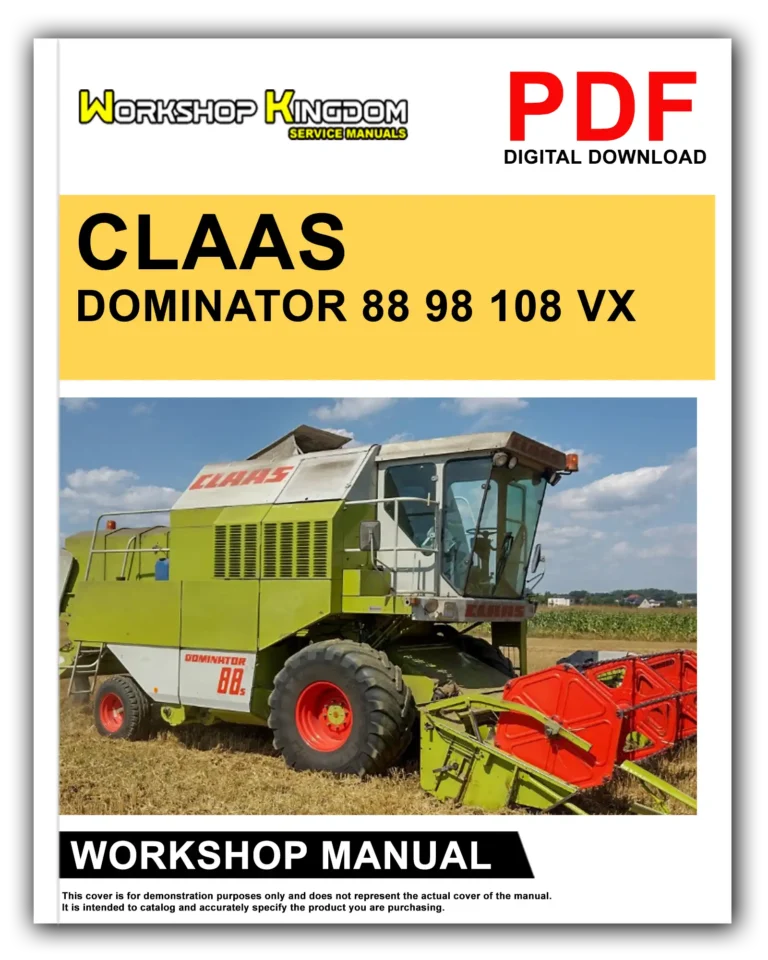 CLAAS DOMINATOR 88 98 108 VX Workshop Repair Service Manual – English – PDF Download