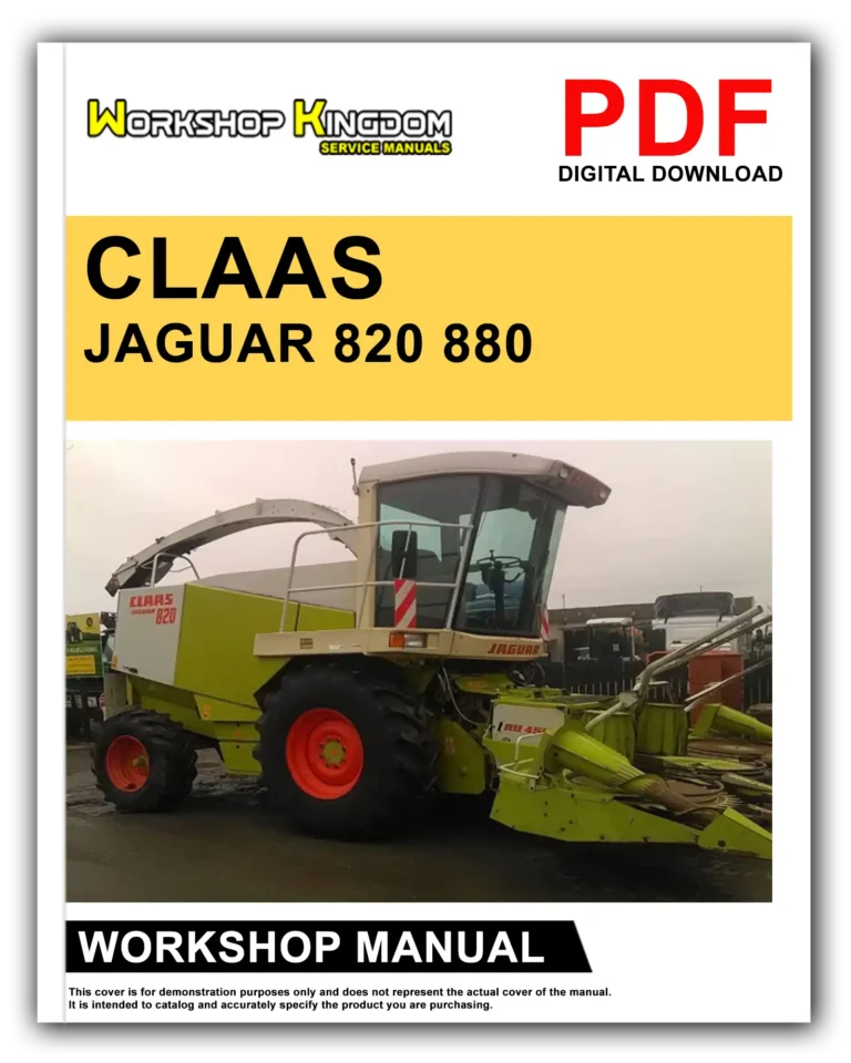 CLAAS JAGUAR 820 880 Workshop Repair Service Manual – English – PDF Download