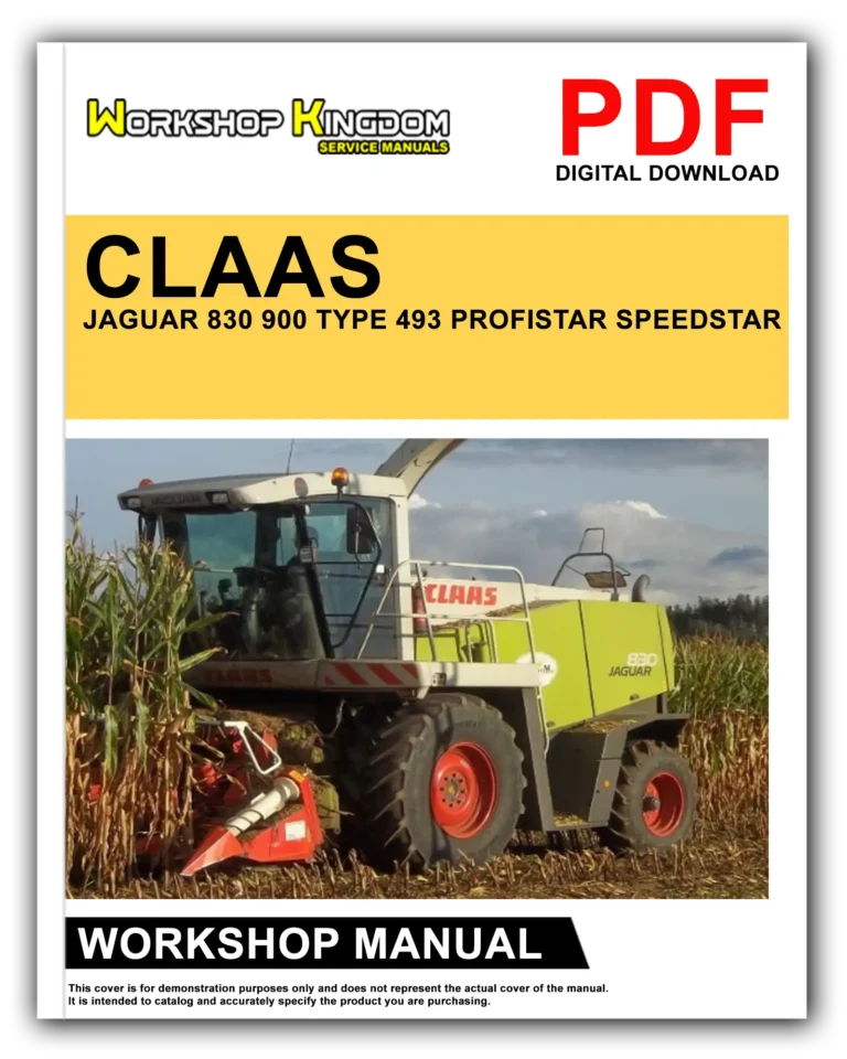 CLAAS JAGUAR 830 – 900 TYPE 493 Workshop Repair Service Manual – English – PDF Download
